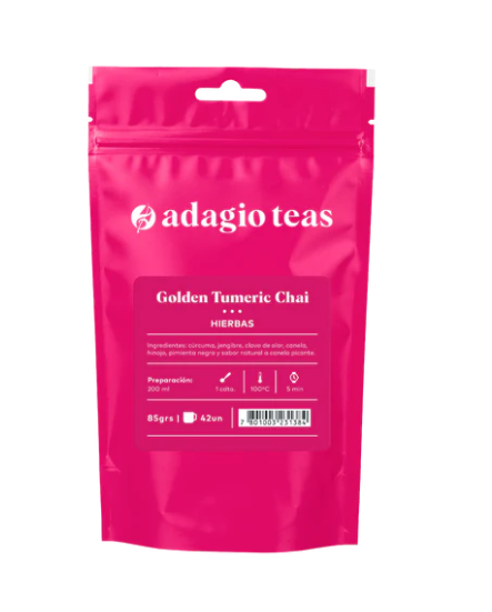 Infusión en hebras Golden Turmeric Chai 85 gramos Adagio