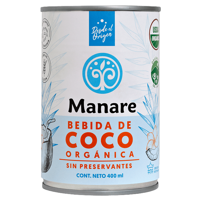Bebida de Coco Orgánica 400 ml Manare