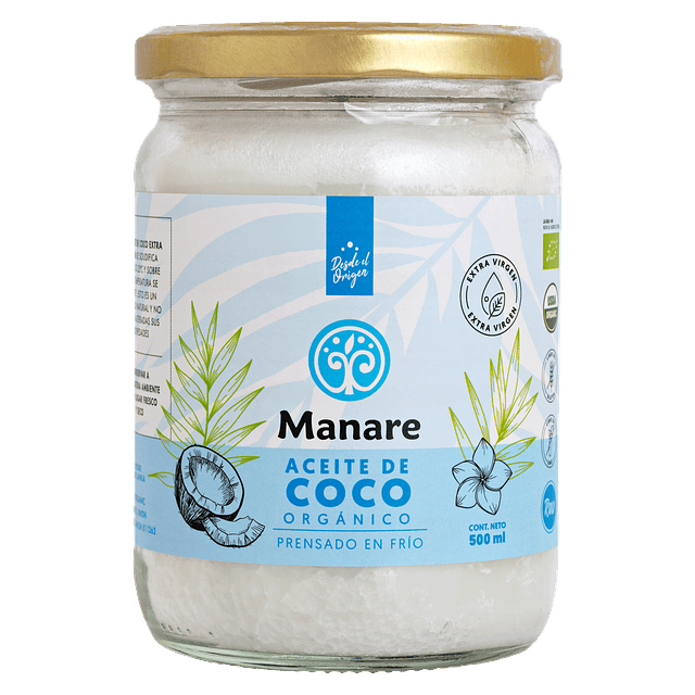 Aceite de Coco Orgánico 500 ml Manare