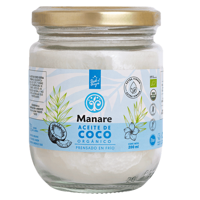 Aceite de Coco Orgánico 200 ml Manare