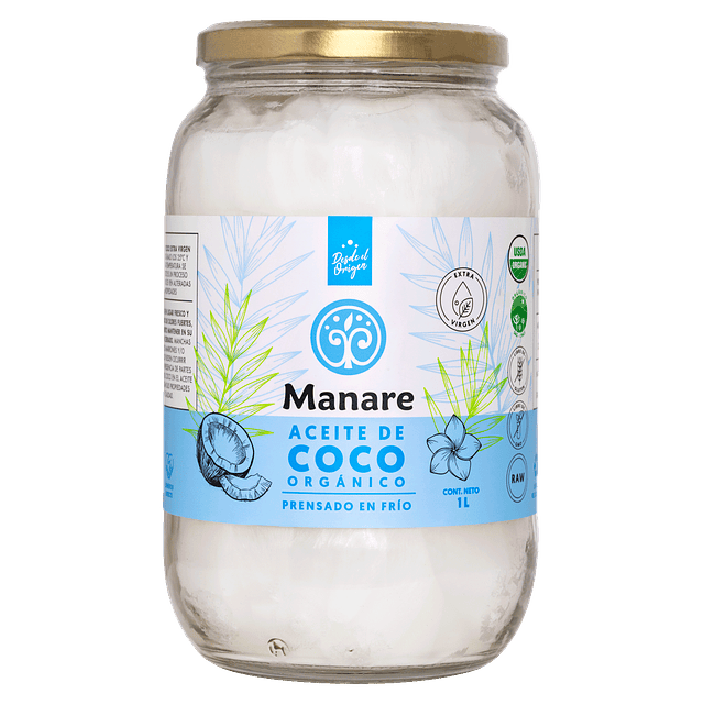 Aceite de Coco Orgánico 1000 ml Manare