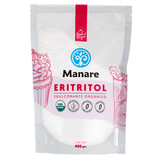 Endulzante Eritritol Orgánico 400 grs Manare