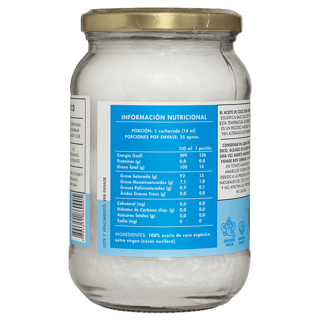 Aceite de Coco Orgánico 500 ml Manare