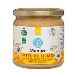Miel de Ulmo orgánica cruda y sin filtrar 500 grs Manare