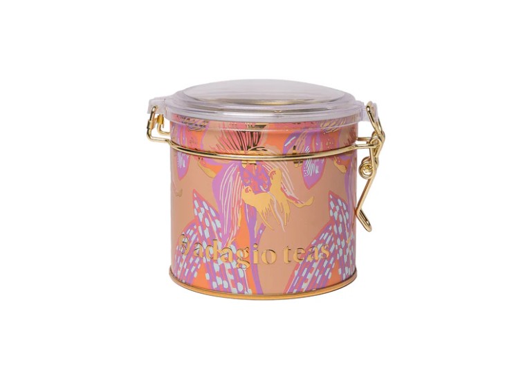 Tarro Chico Rosado Hojas 4 Oz Adagio Teas