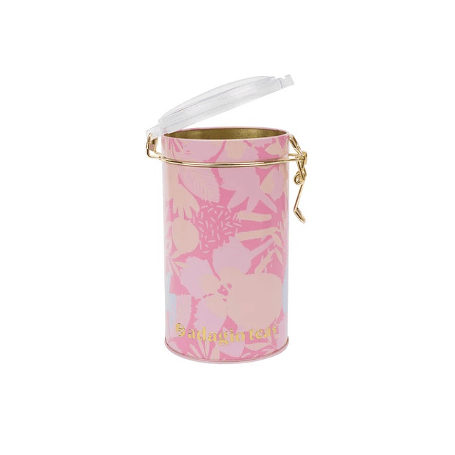 Tarro Grande Pink Flowers 8 Oz Adagio Teas