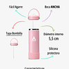 Botella Térmica Acero Inoxidable Boca Ancha 591 ml / Bombilla Cream Lukout