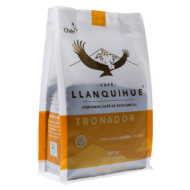 Café de Grano Entero Tronador 250 grs Llanquihue