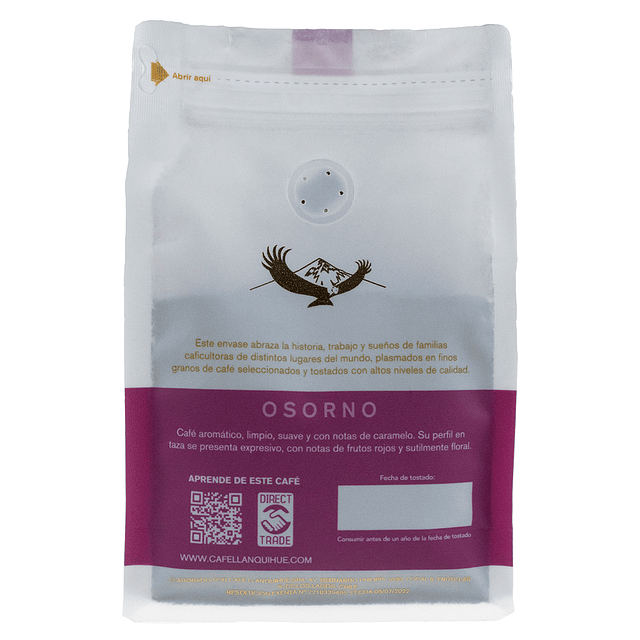 Café de Grano Entero Osorno 250 grs Llanquihue