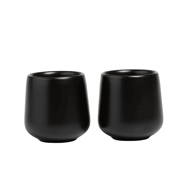 Set 2 tazas 150 ml cerámica lungo Black Drop