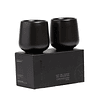 Set 2 tazas 150 ml cerámica lungo Black Drop