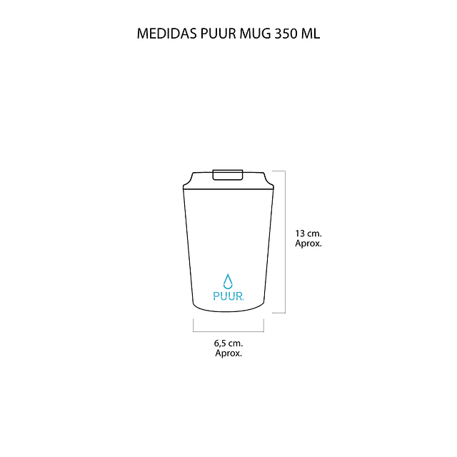 Vaso Térmico Mug Hermético 350 ml Green Puur