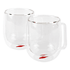Set 2 tazas vidrio doble pared 250 ml Vicenza Oroley
