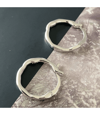 Argolla Plateada Irregular