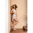 WHITE  POLKADOT SARONG   2