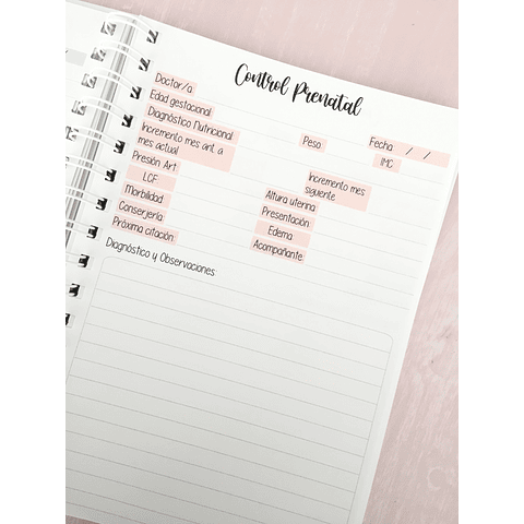 Agenda de Embarazo (prenatal)