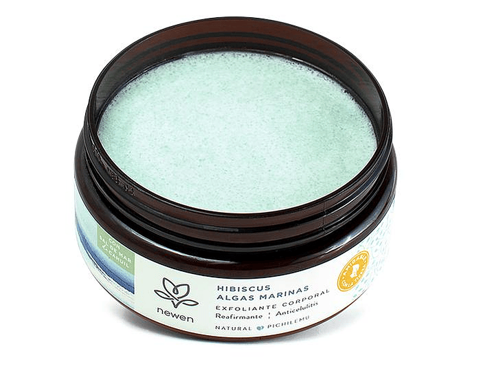 Exfoliante Corporal reafirmante y anticelulitis de Hibiscus y Algas Marinas, Newen. 200 grs. 1
