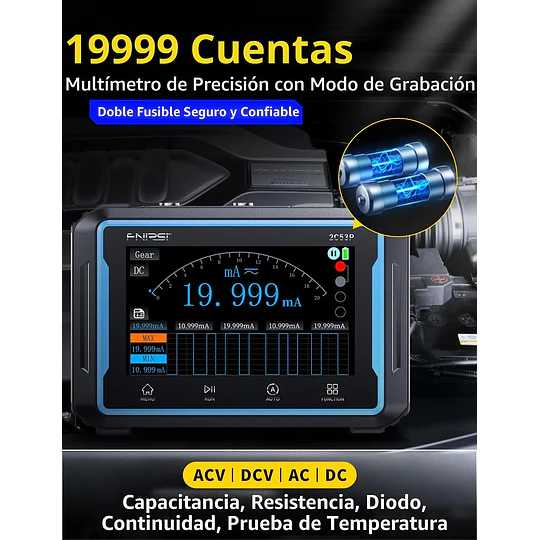 OSCILOSCOPIO FNISIR 2C52P 3 EN 1 TACTIL - Image 3