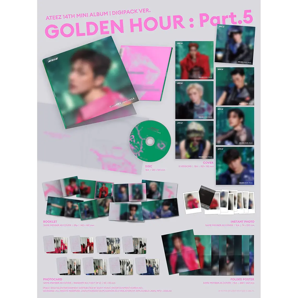 ATEEZ- GOLDEN HOUR: PART 5 (Digipack Member Ver.) 2