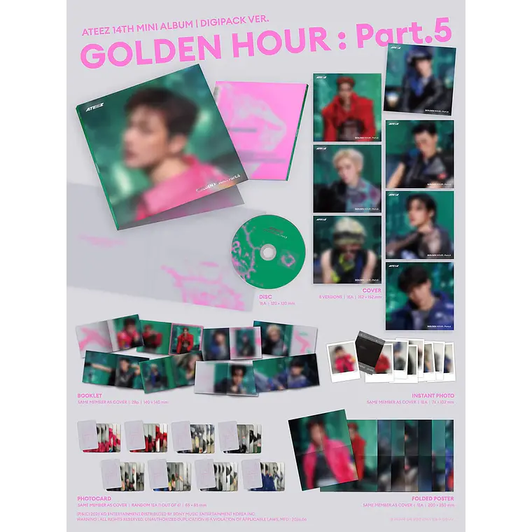 ATEEZ- GOLDEN HOUR: PART 5 (Digipack Member Ver.) 2