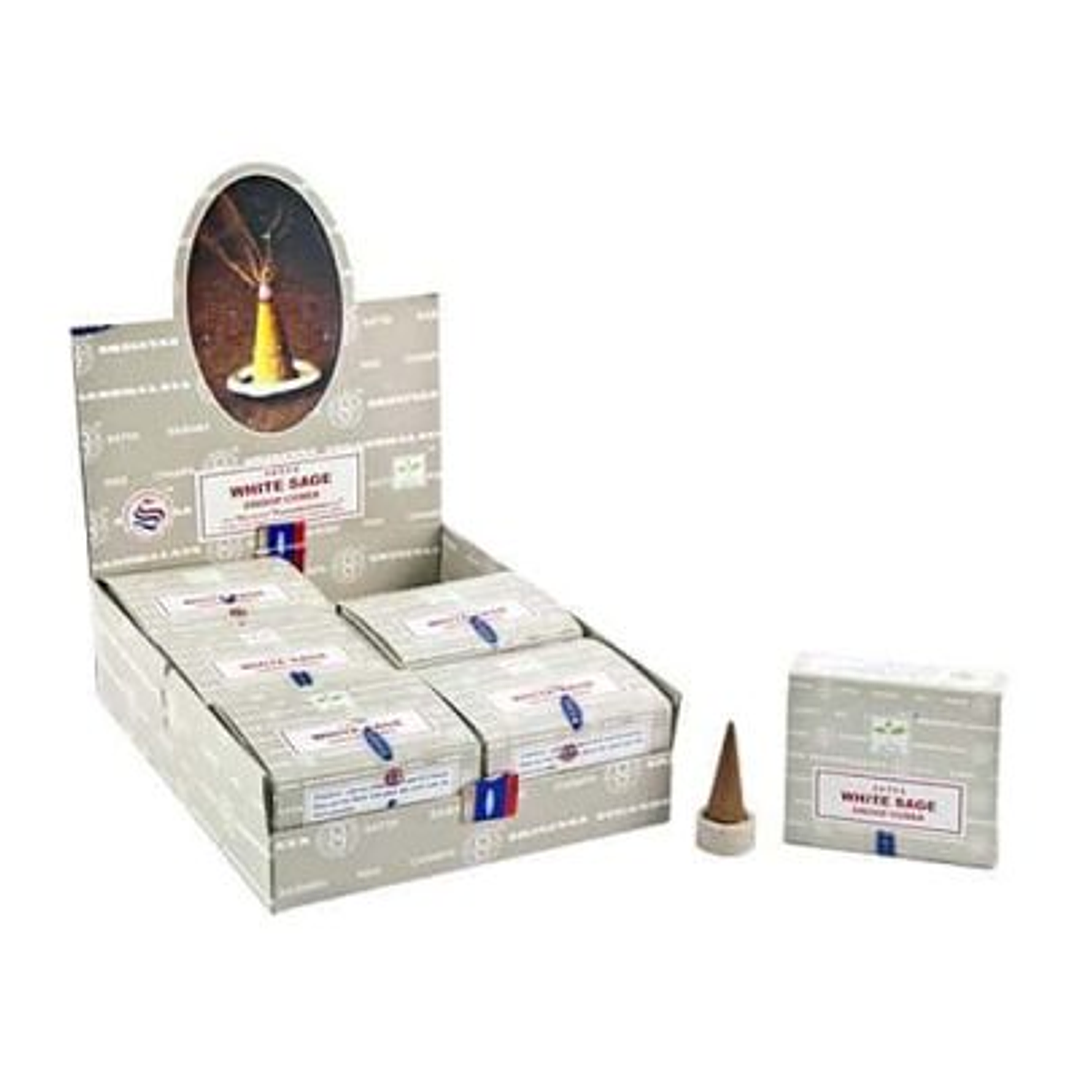 Incienso en Cono Salvia Blanca Satya 2