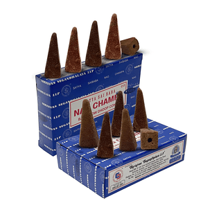 Incienso en Cono de Reflujo Nag Champa  Satya