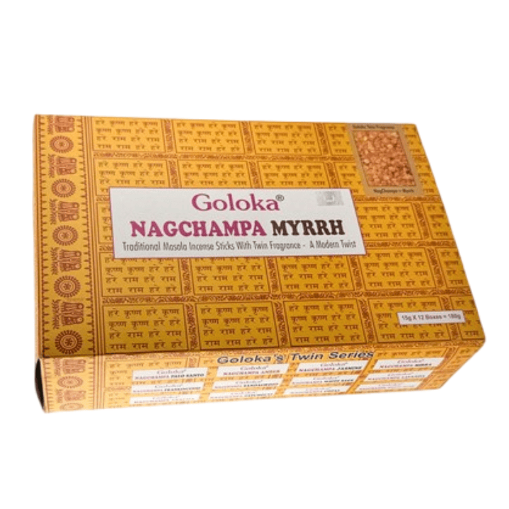 Incienso en Varilla Goloka Twin Series Nag Champa Mirra 15 g 1