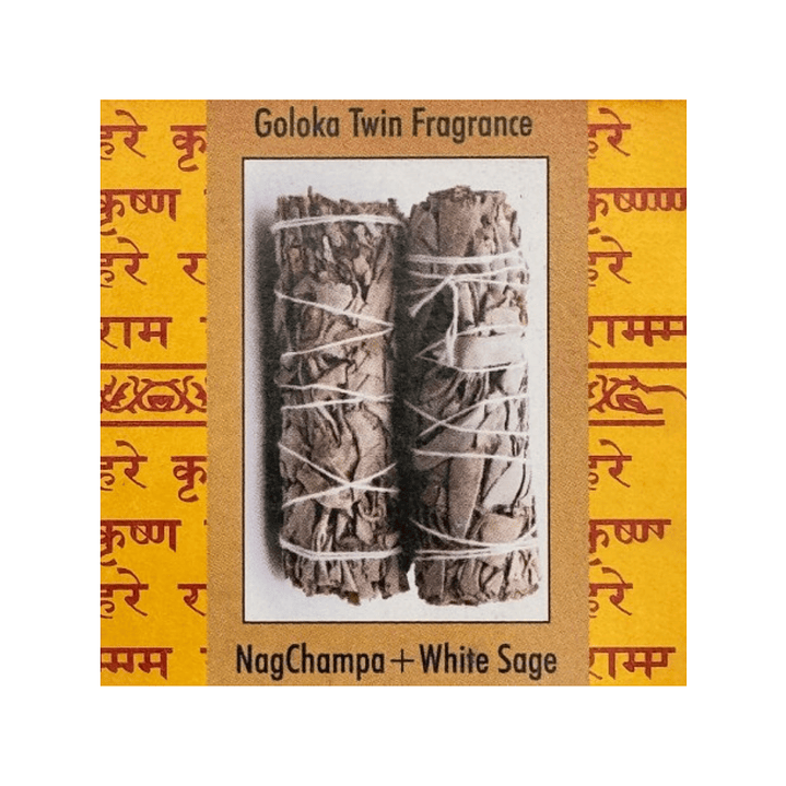 Incienso en Varilla Goloka Twin Series Nag Champa Salvia Blanca 15 g 2