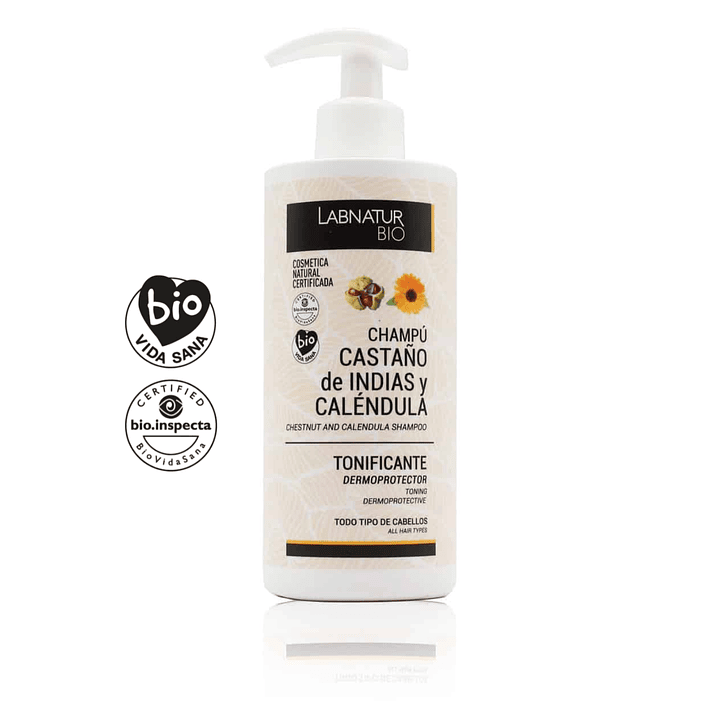 Champú Tonificante Castaño de Indias y Caléndula Labnatur Bio 450 ml  1