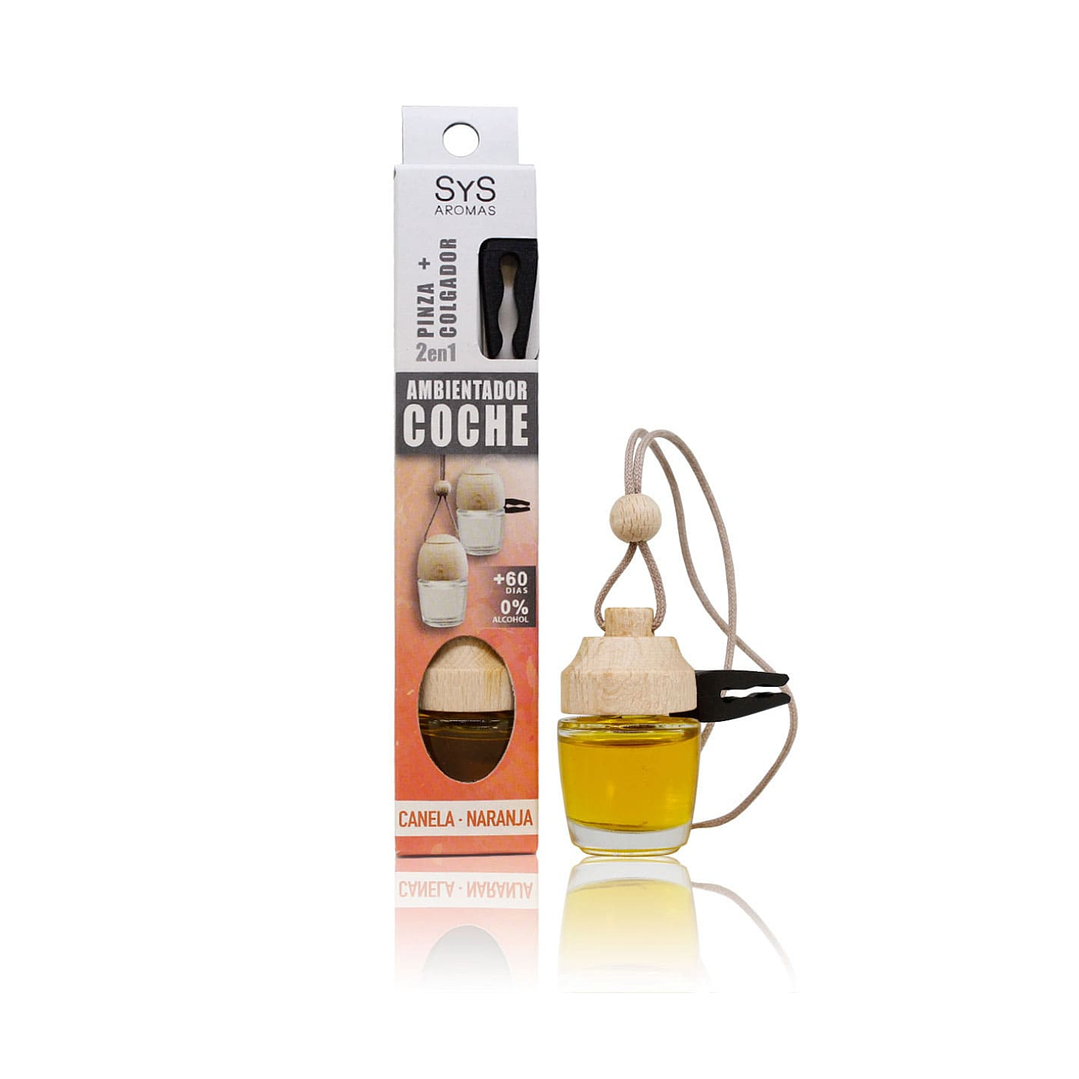 Ambientador Coche Canela y Naranja + Pinza SyS 7 ml 1