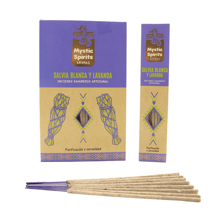 Incienso en Varilla Salvia Blanca y Lavanda Mystic Spirits 8 var 1