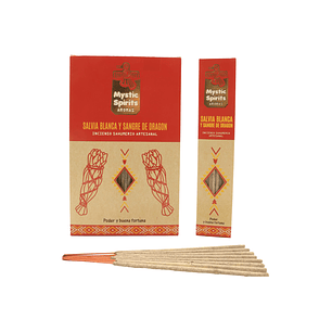 Incienso en Varilla Salvia Blanca y Sangre de Dragon Mystic Spirits 8 var