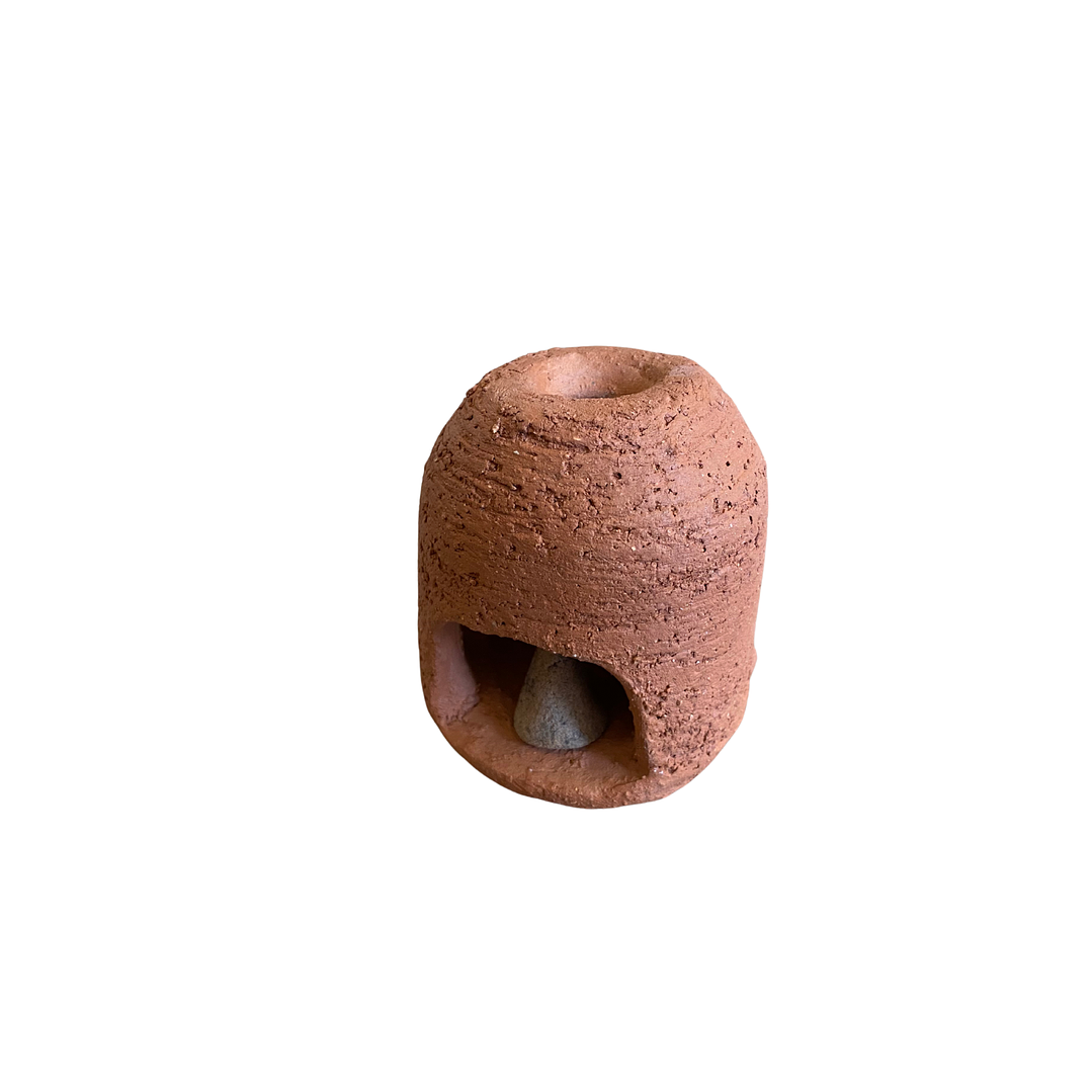 Inciensario Colmena de Cerámica Artesanal Hecha a Mano Terracota 6.5 cm x 8.5 cm 3