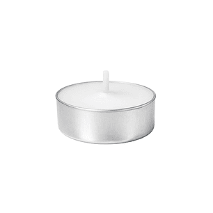 Vela de Té Blanca sin Aroma 5 h  Euroscents Caja 30 uni