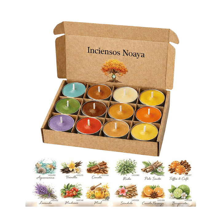 Vela de Té Sándalo 5 h Euroscents Caja 30 uni 2