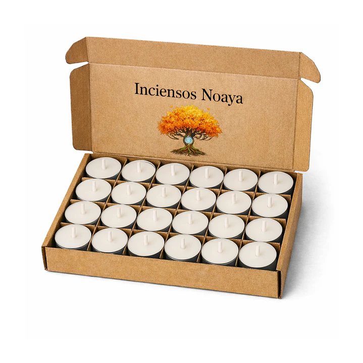 Vela de Té Blanca sin Aroma 5 h  Euroscents Caja 30 uni 2