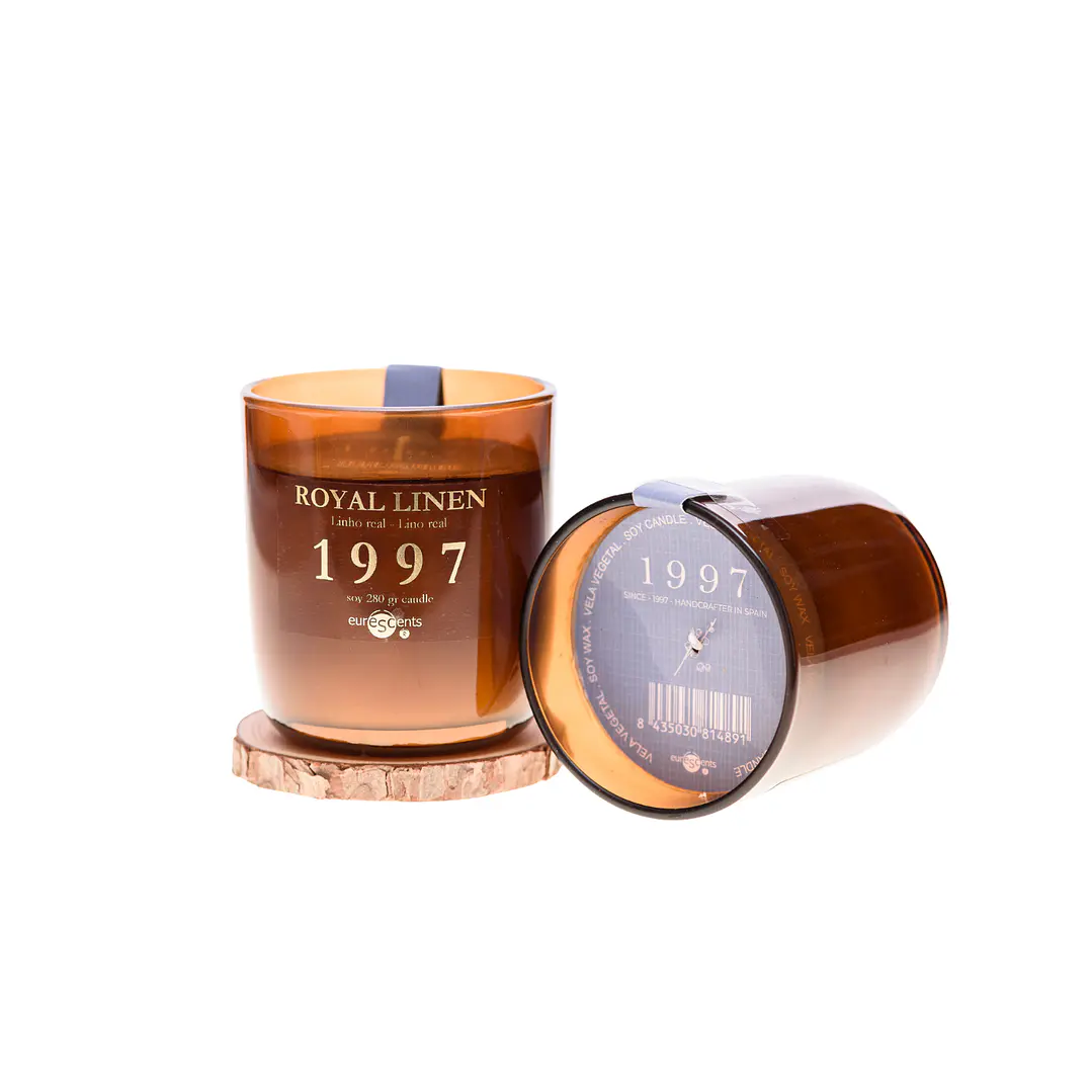 Vela Vegetal Royal Linen Euroscents Disponible en dos Formatos 100 / 280 g  1