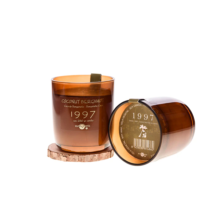 Vela Vegetal Coconut Bergamot Euroscents Disponible en dos Formatos 100 / 280 g  1