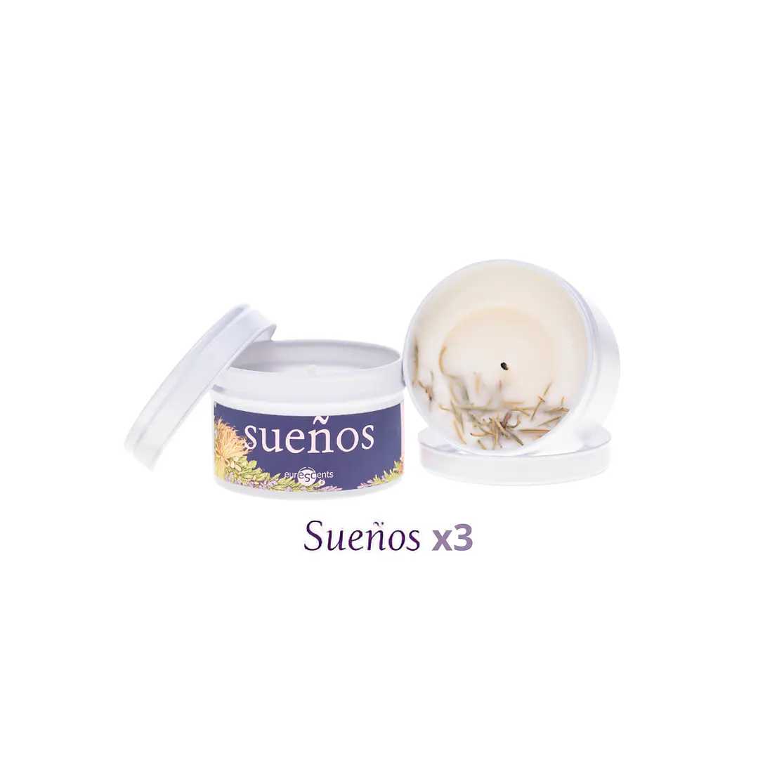 Vela Vegetal Aromaterapia Sueños Euroscents 100 g  3