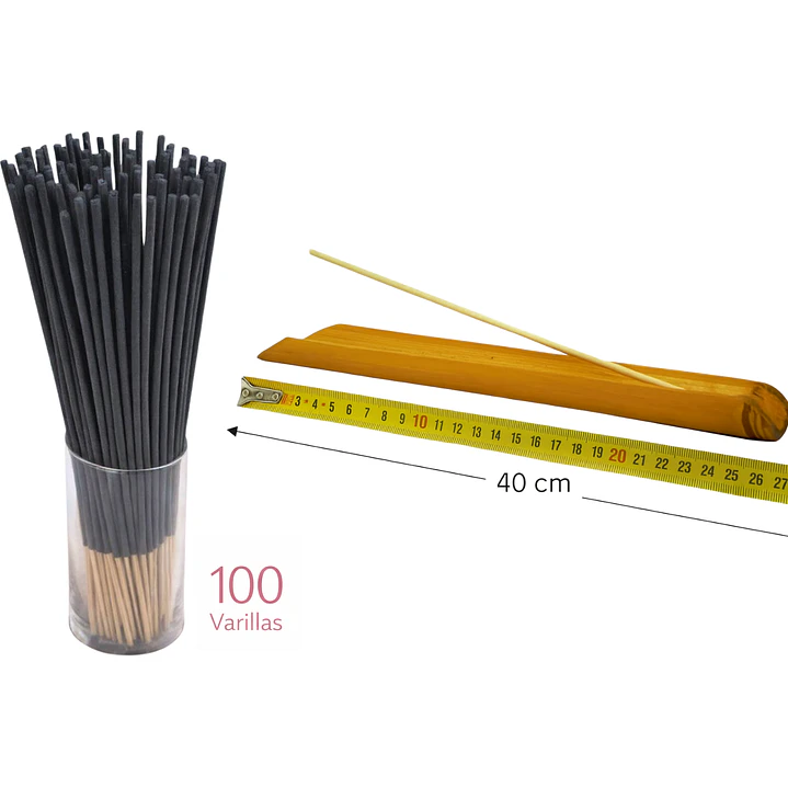 Incienso Euroscents 100 var + Tablita de Bambú 40 cm (Regalo)   1