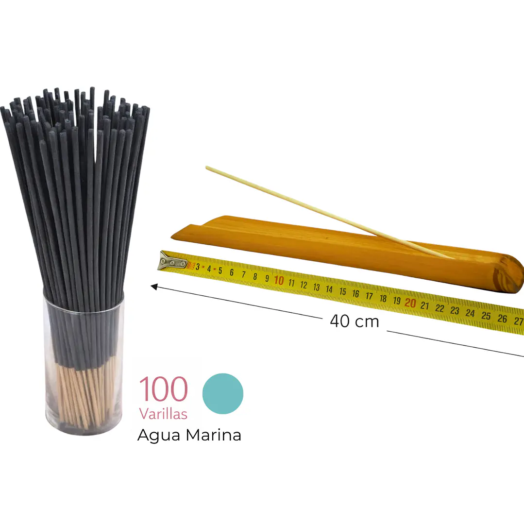 Incienso Euroscents 100 var + Tablita de Bambú 40 cm (Regalo)   6