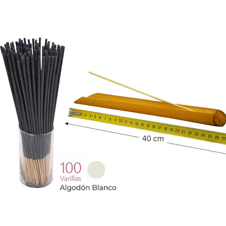 Incienso Euroscents 100 var + Tablita de Bambú 40 cm (Regalo)   8