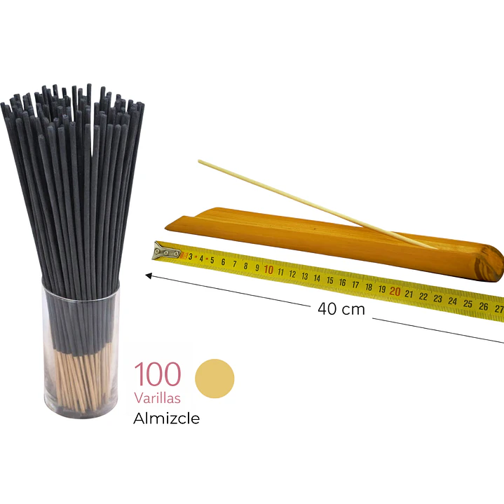 Incienso Euroscents 100 var + Tablita de Bambú 40 cm (Regalo)   9