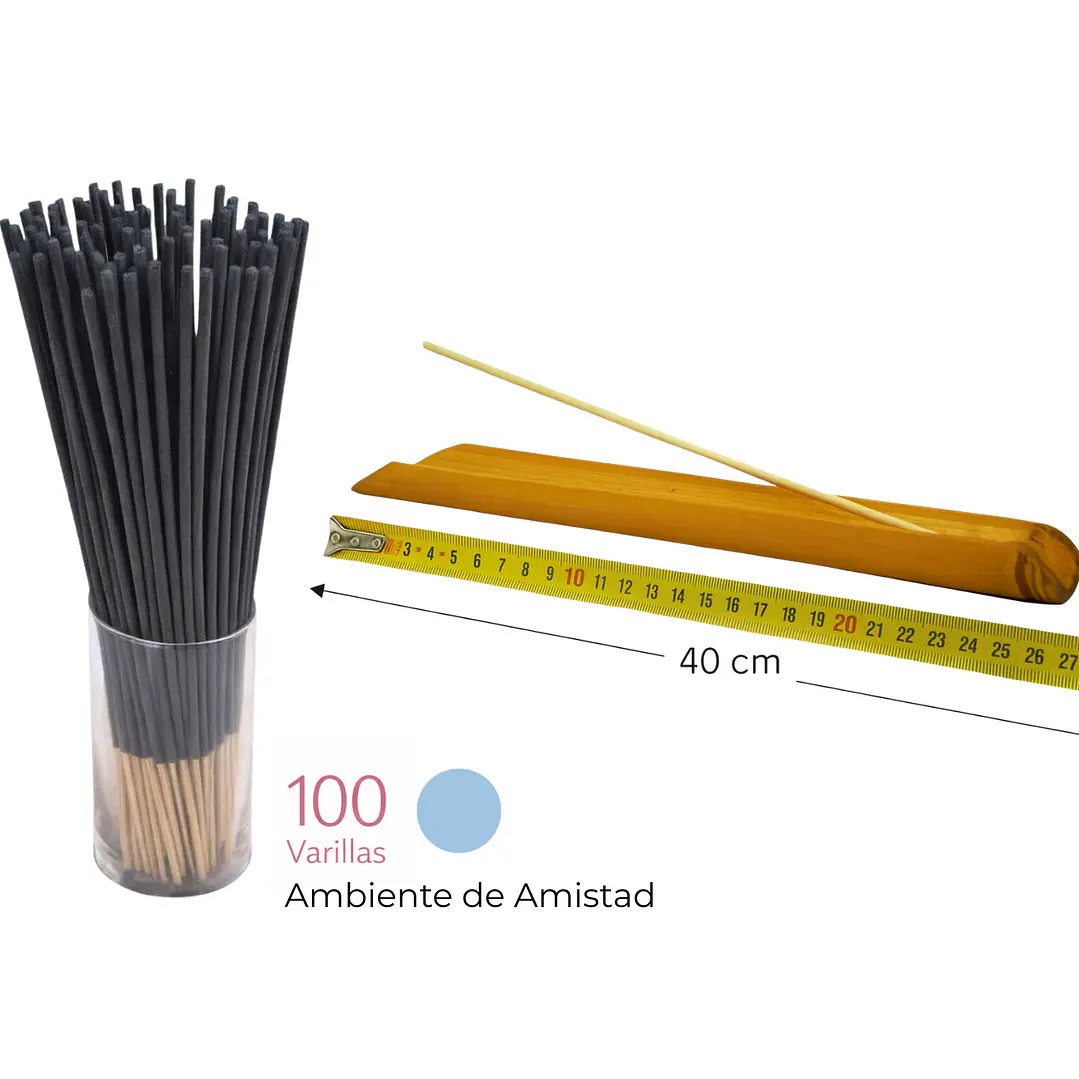Incienso Euroscents 100 var + Tablita de Bambú 40 cm (Regalo)   14