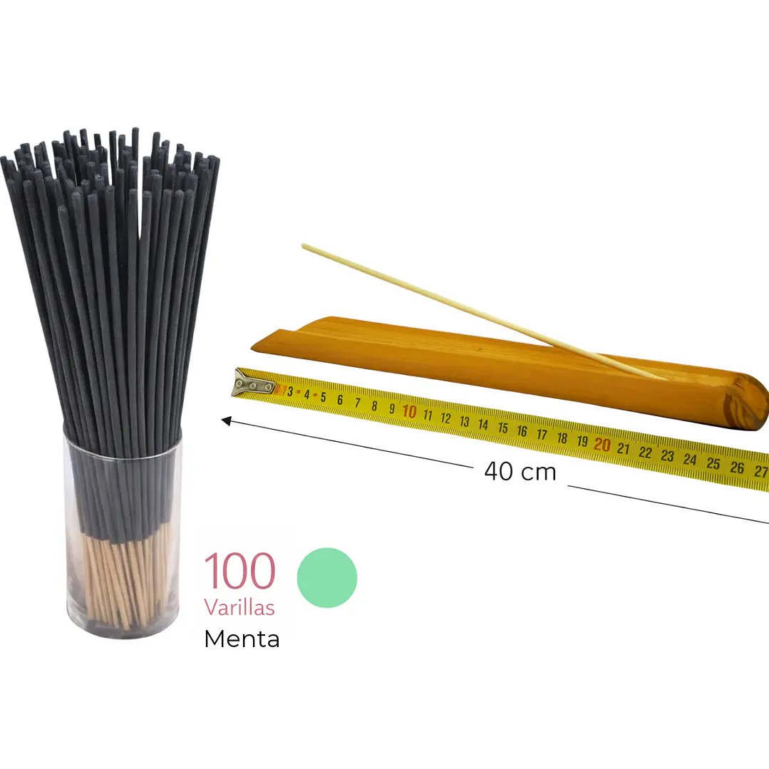 Incienso Euroscents 100 var + Tablita de Bambú 40 cm (Regalo) — Fragancias F – P 30