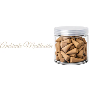Incienso en Cono Ambiente Meditación Euroscents Tarro 100 uni