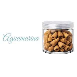 Incienso en Cono de Reflujo Aguamarina Euroscents Tarro 100 uni