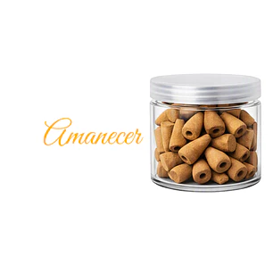 Incienso en Cono de Reflujo Amanecer Euroscents Tarro 100 uni