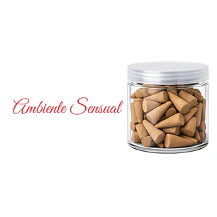 Incienso en Cono Ambiente Sensual Euroscents Tarro 100 uni 