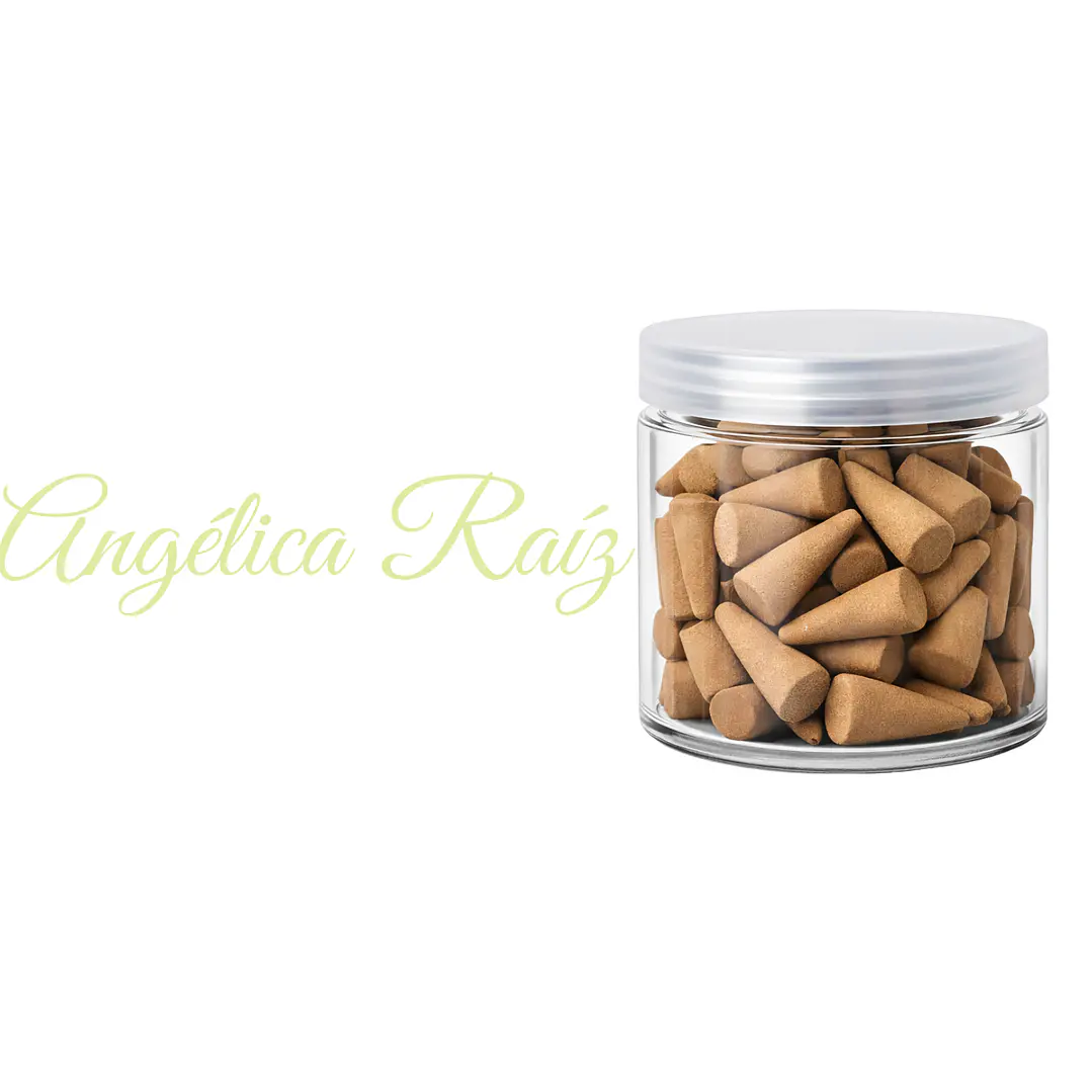 Incienso en Cono Angelica Raíz Euroscents Tarro 100 uni  1